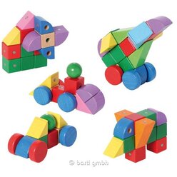 Konstruktionsspiel Magnetic Blocks, 33 Magnetbausteine, ab 3 Jahre