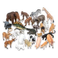 Tierfiguren, 26 Tiere in Kunststoff-Box, ab 3 Jahre