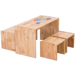 Holz-Sitzgruppe, 4-teilig