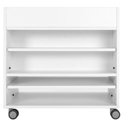 Materialwagen, Holzdekor wei, HxBxT 80x80x62 cm