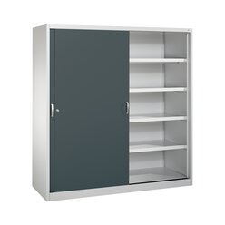 C+P Sportgerteschrank, 1950x1900x600mm, Korpus RAL 7035 Lichtgrau, Front RAL 7016 Anthrazitgrau