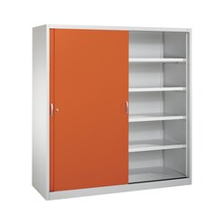 C+P Sportgerteschrank, 1950x1900x600mmKorpus RAL 7035 Lichtgrau, Front RAL 2004 Reinorange