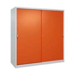 C+P Sportgerteschrank, 1950x1900x600mmKorpus RAL 7035 Lichtgrau, Front RAL 2004 Reinorange