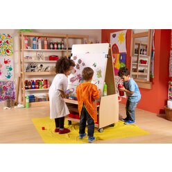 Mal-Station Petit Mir, Malwand mit Regal und Rollen, 2-5 Jahre