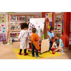 Mal-Station Petit Mir, Malwand mit Regal und Rollen, 2-5 Jahre