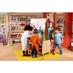 Mal-Station Petit Mir, Malwand mit Regal und Rollen, 2-5 Jahre