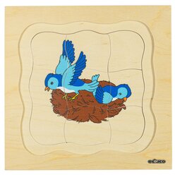 Lagenpuzzle Vogel, ab 4 Jahre