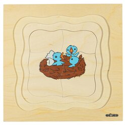 Lagenpuzzle Vogel, ab 4 Jahre