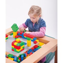 LEGO Spieltisch für LEGO und DUPLO mit 4 Schaumstoffwürfeln, inkl. Steine 51002