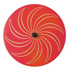 Wandkreisel Spirale mit Wandhalterung, blau und rot, 63 cm 