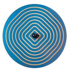 Wandkreisel Welle mit Wandhalterung, blau und rot, 63 cm ,