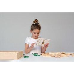 JOIN CLIPS Kunststoff-Verbindungsclips im Holzkasten inkl. Aufgabenkarten, ab 6 Jahre