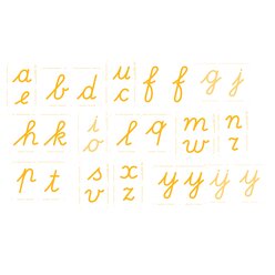 Sandpapierbuchstaben lateinische Ausgangsschrift, Kleinbuchstaben (internationale Version), ab 4 Jahre