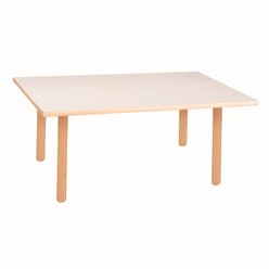Tischplatte rechteckig: milchwei - 118 x 64 x 2 cm