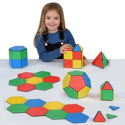 Solid Magnetic Polydron Grundformen-Set, 104 Teile, ab 3 Jahre