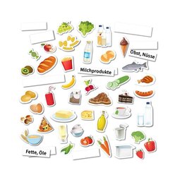 Ernhrungspyramide mit Lebensmitteln vegetarisch und klassisch, magnetisch, 127 Teile