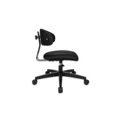 Topstar KIHO Erzieherstuhl, 34-47 cm, Stoff schwarz, mit Hartbodenrollen