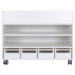 Universalwagen fr Bastelmaterial & Bcher, Buche sand, HxBxT 80x102x55 cm