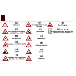 Verkehrszeichen, 64 Stck, magnetisch, aus MAG-Pap