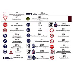 Verkehrszeichen, 64 Stck, magnetisch, aus MAG-Pap