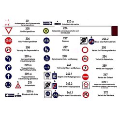 Verkehrszeichen, 64 Stck, magnetisch