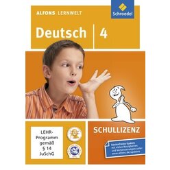 Alfons Lernwelt Deutsch 4 Schullizenz, DVD-ROM