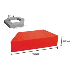 Trapezelement, Softbaustein rot, 120 x 30 cm