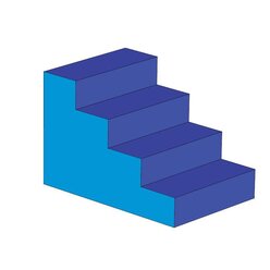 Treppe 4-stufig MAXI blau/hellblau, ab 4 Jahre