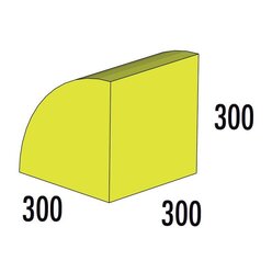 Viertelrolle MAXI gelb, 300xRadius 300, ab 4 Jahre