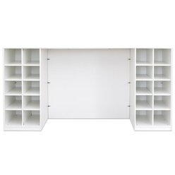 Flexeo Bettzeugschrank fr Liegen, 143,9 x 288,2 x 68 cm, Dekor Buche hell