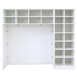 Flexeo Bettzeugschrank fr Liegen, 190 x 226 x 68 cm, Holzdekor wei