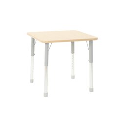 Hhenverstellbarer Tisch Owlaf, hhenverstellbar in 5 Stufen: 46-53-59-64-71 cm, 75x75 cm, Tischplatte Ahorn Melamin