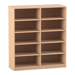 Flexeo Bibliotheksregal Herkules, Buche dunkel, HxBxT 190x126x38 cm