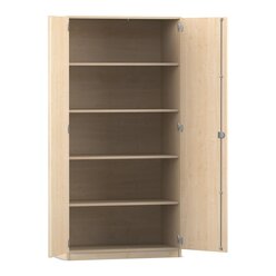 Flexeo Hochschrank mit Drehtren, Ahorn honig, 4 Fachbden, HxBxT: 94,4 x 190 x 60 cm, Dreholive