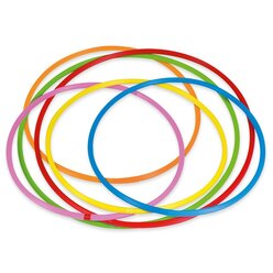 Gymnastik-Reifen Regenbogen-Set, 6 Stck, Durchmesser 80 cm
