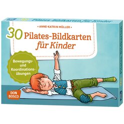 30 Pilates-Bildkarten für Kinder, 4-10 Jahre