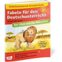 Arbeitsmaterial Grundschule. Fabeln fr den Deutschunterricht. Der Lwe und das Muschen, Klasse 2 bis 5