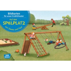 Kamishibai Bildkartenset - Auf dem Spielplatz mit Emma und Paul