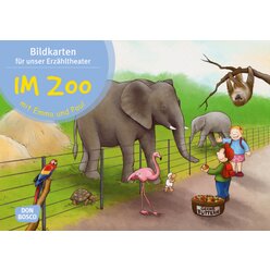 Kamishibai Bildkartenset - Im Zoo mit Emma und Paul, 1 bis 5 Jahre