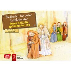 Kamishibai Bildkartenset - Jesus heilt die gekrmmte Frau, 3 bis 8 Jahre