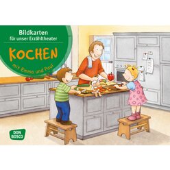 Kamishibai Bildkartenset - Kochen mit Emma und Paul, 1 bis 5 Jahre