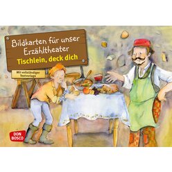 Kamishibai Bildkartenset - Tischlein, deck dich, 3-8 Jahre