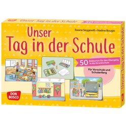 Unser Tag in der Schule, 50 Bildkarten, 5-7 Jahre