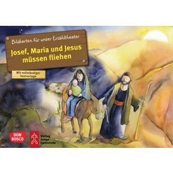 Kamishibai Bildkartenset - Josef, Maria und Jesus mssen fliehen, 3-8 Jahre