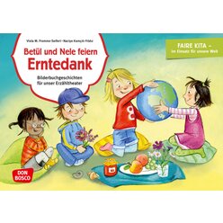 Kamishibai Bildkartenset - Betl und Nele feiern Erntedank, 4-7 Jahre