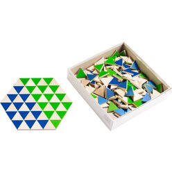 Dreiecke grn-blau-natur 400 Stck, Spielmaterial, ab 3 Jahre