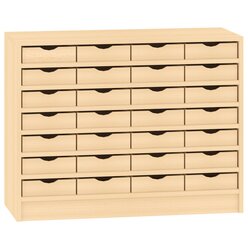 Eigentumsschrank mit 28 Materialksten, Buche Dekor, BxHxT: 100 x 77 x40 cm