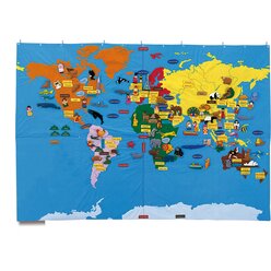 Riesen Weltkarte mit 196 Filzmotiven, ab 3 Jahre