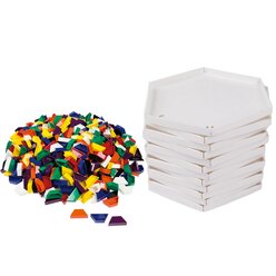 Prismo Trapezspiel mit 22cm-Legerahmen 12er-Set durchgefrbt (Gropackung)