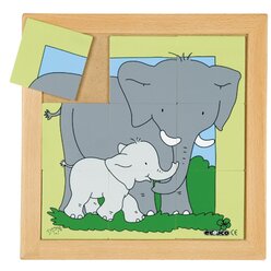 Tier-Puzzle Mutter und Kind - Elefant